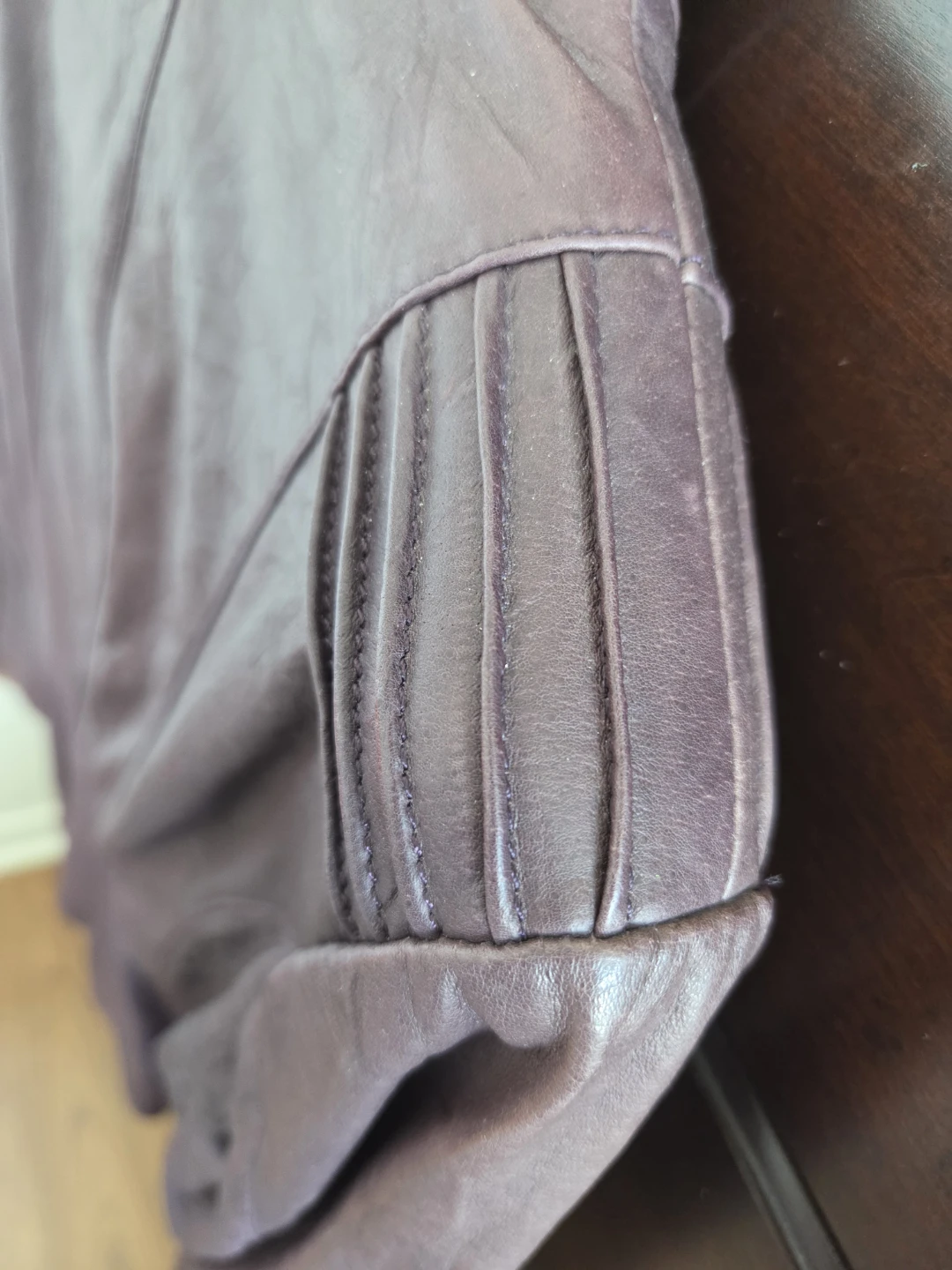 Women's Purple Leather Jacket - photo 3