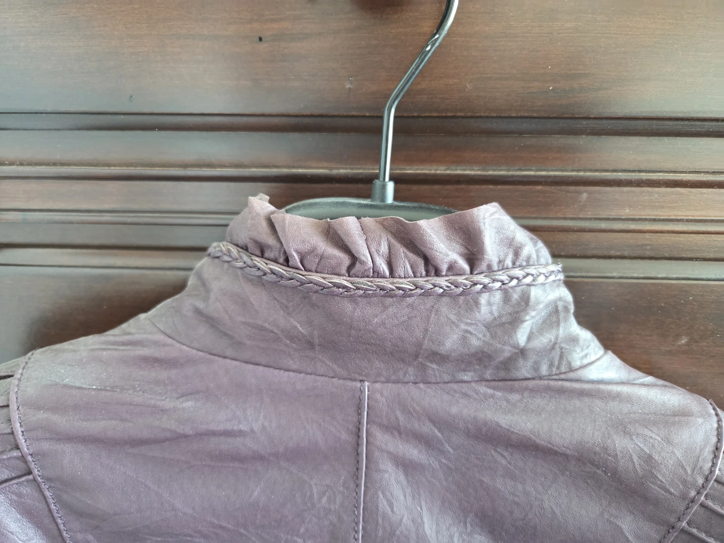 Women's Purple Leather Jacket - photo 4