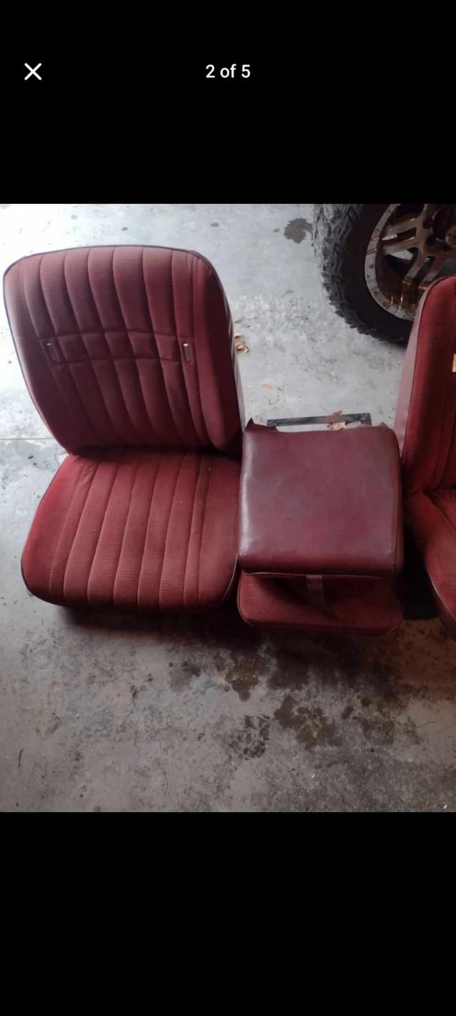 Red Bucket Seats with Console buddy bucket seat and frame - photo 4