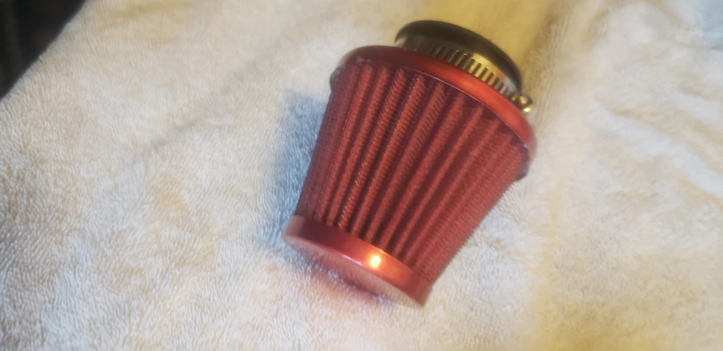 Set of 4 Red 38mm Universal Motorcycle Air Filters - photo 3