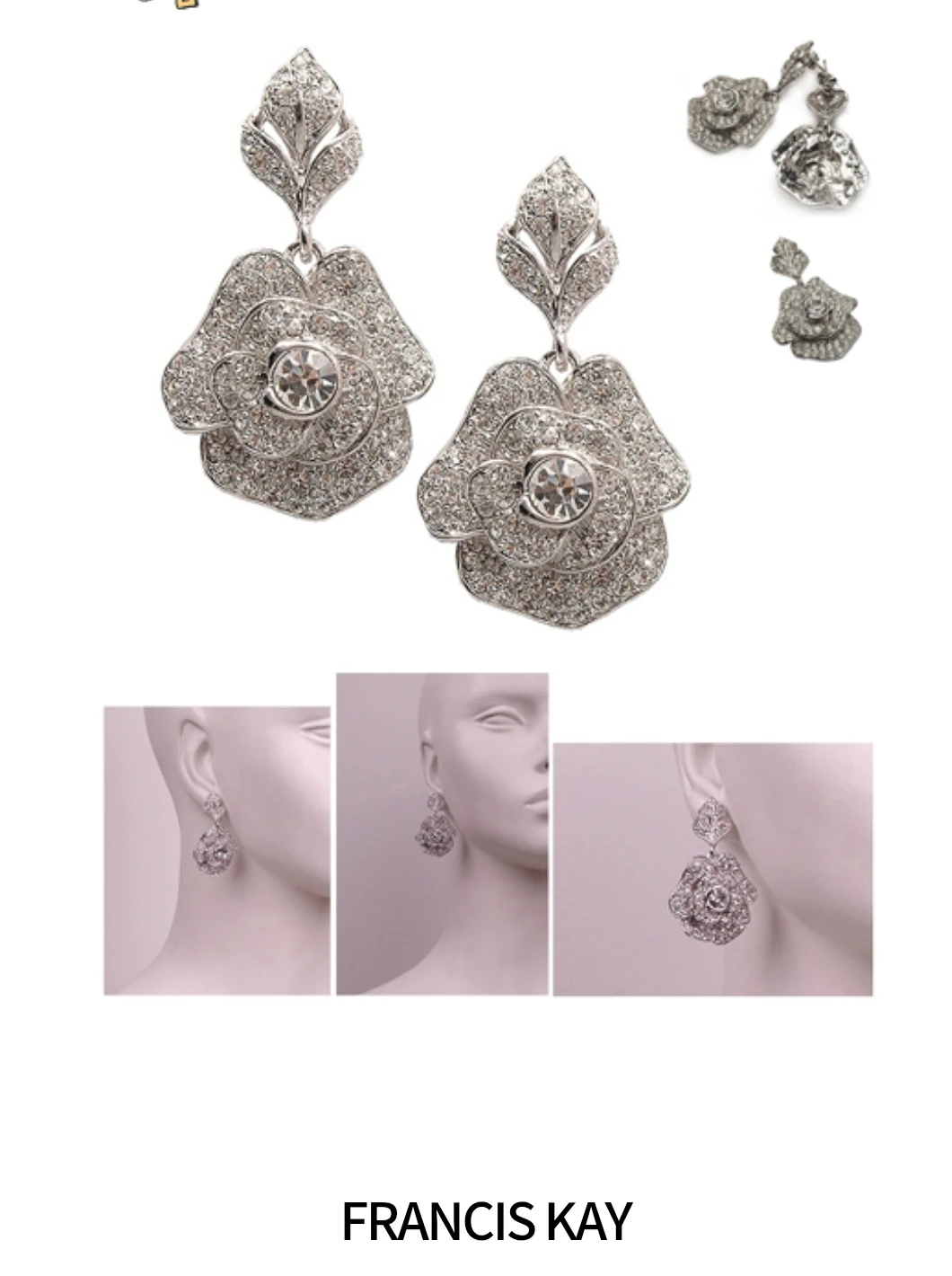 Sparkly Flower Dangle Earrings - photo 2