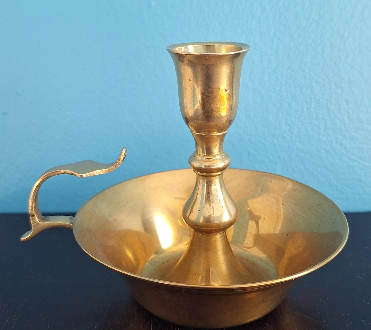 Vintage Brass Chamberstick Candle Holder - photo 2
