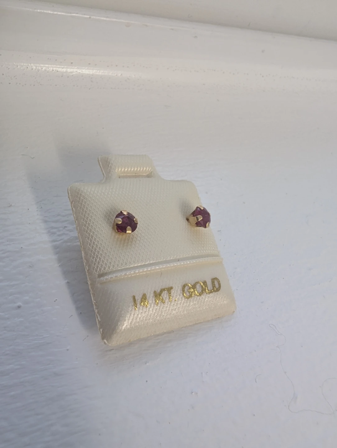 Brand New 14K Yellow Gold Ruby Earrings For Sale - photo 2
