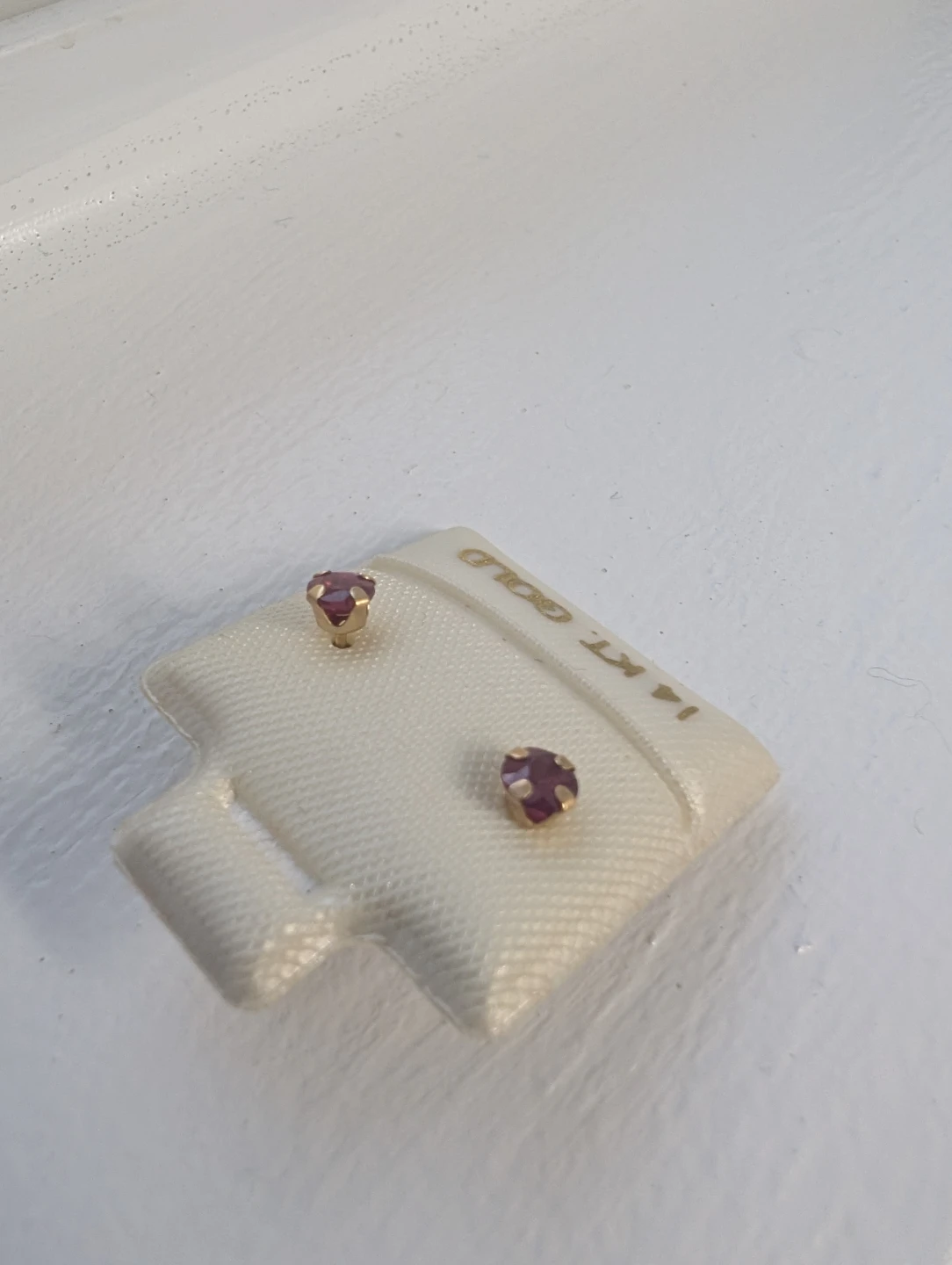 Brand New 14K Yellow Gold Ruby Earrings For Sale - photo 4