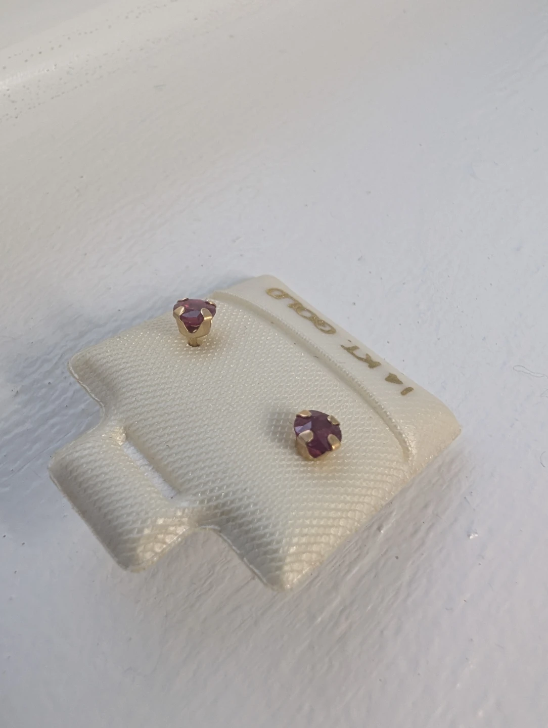 Brand New 14K Yellow Gold Ruby Earrings For Sale - photo 5