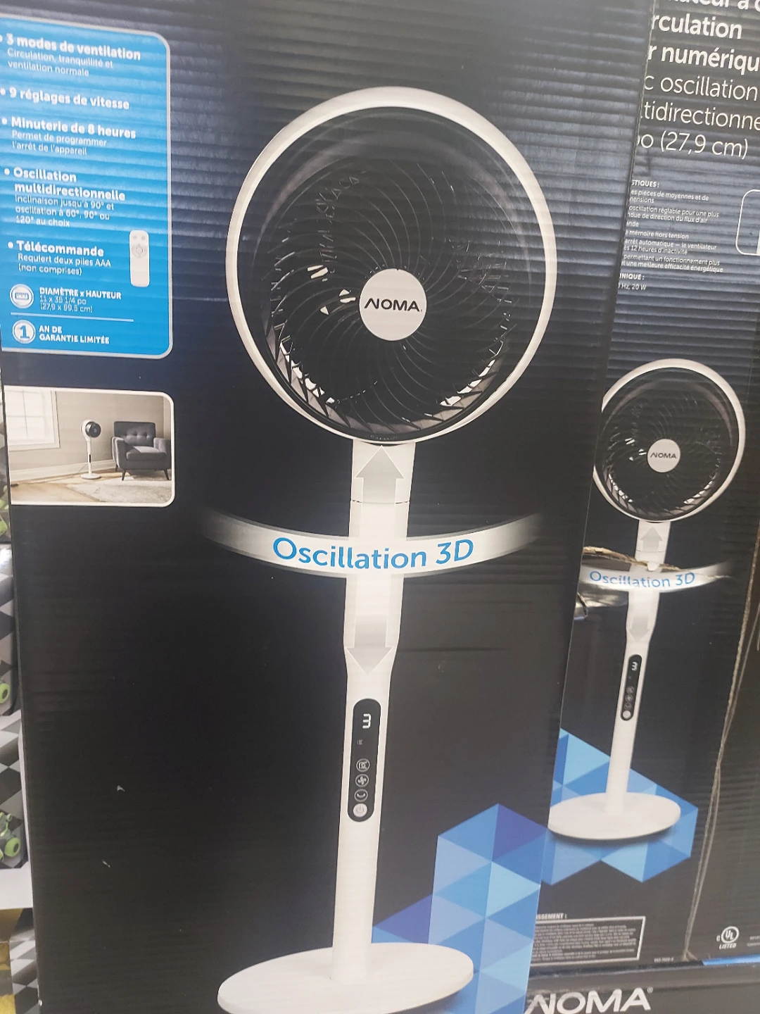 NOMA 11" Digital Air Circulating Fan