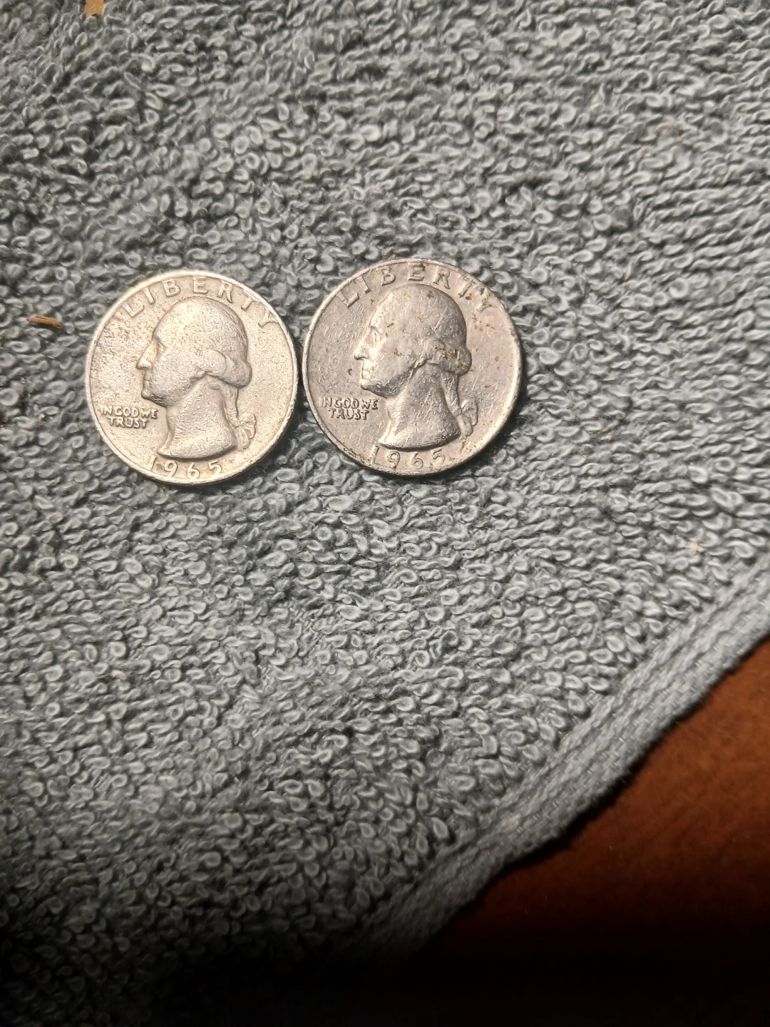 Two 1965 US Quarters