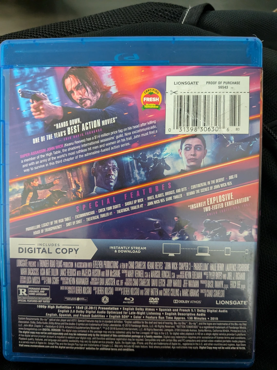 John Wick: Chapter 3 - Parabellum Blu-ray + DVD + Digital Copy - photo 3