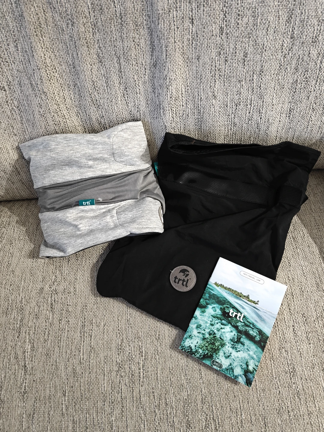 Neck support Travel Pillow from TRTL with Case and Booklet
