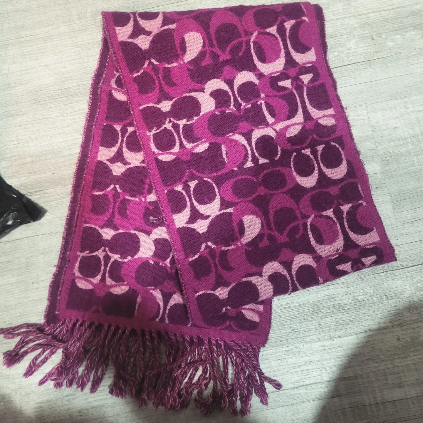 Coach Signature Pattern Scarf - Wool