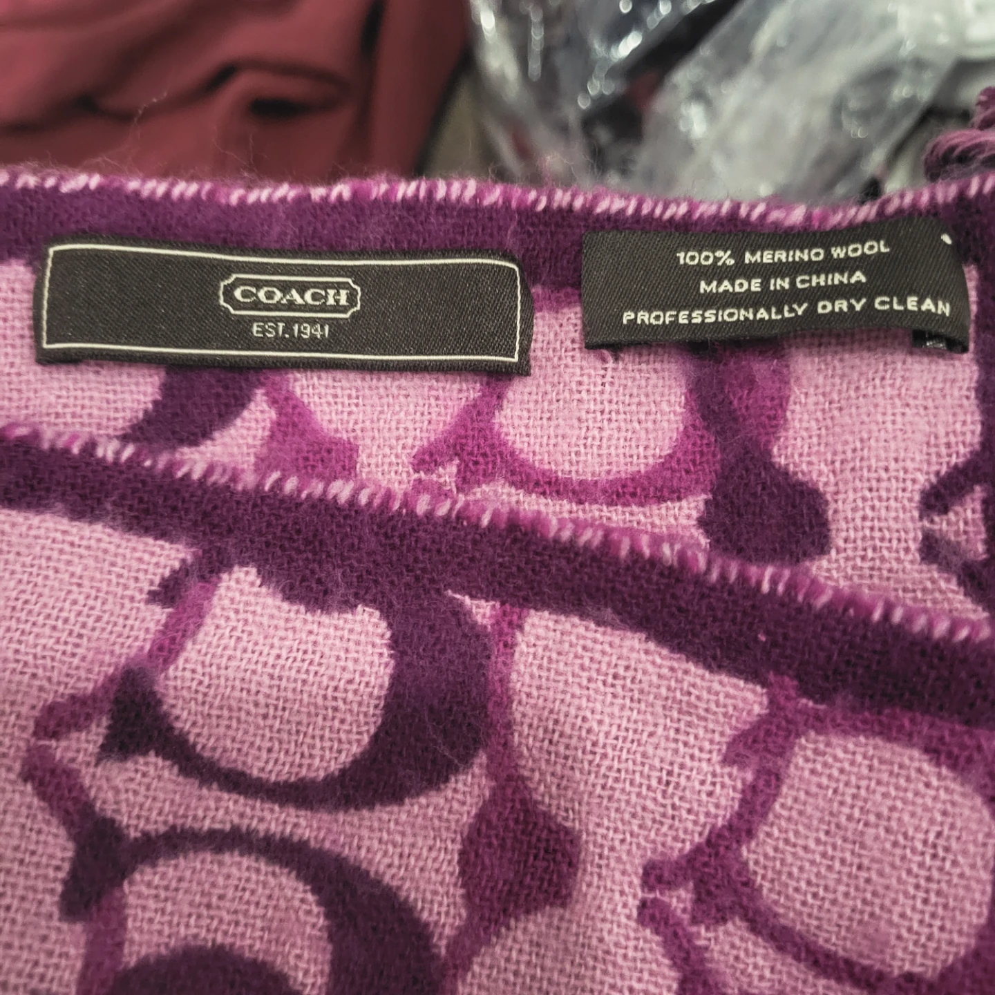 Coach Signature Pattern Scarf - Wool - photo 2