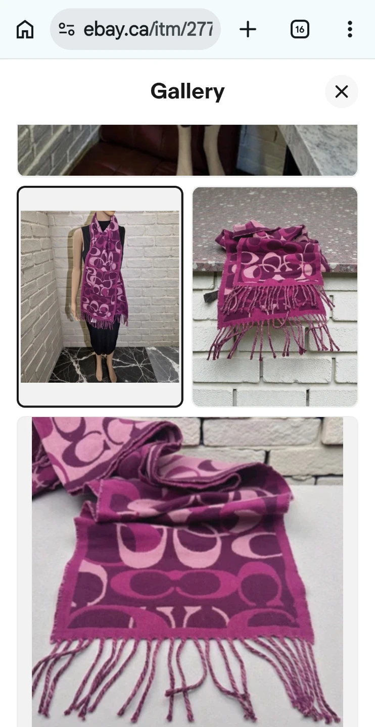 Coach Signature Pattern Scarf - Wool - photo 5