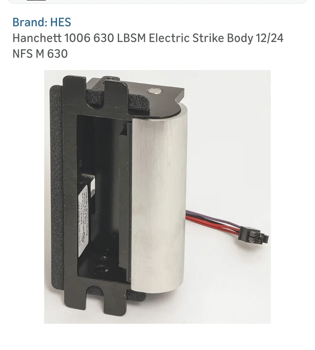 HES 1006 Electric Strike Body Only - photo 3