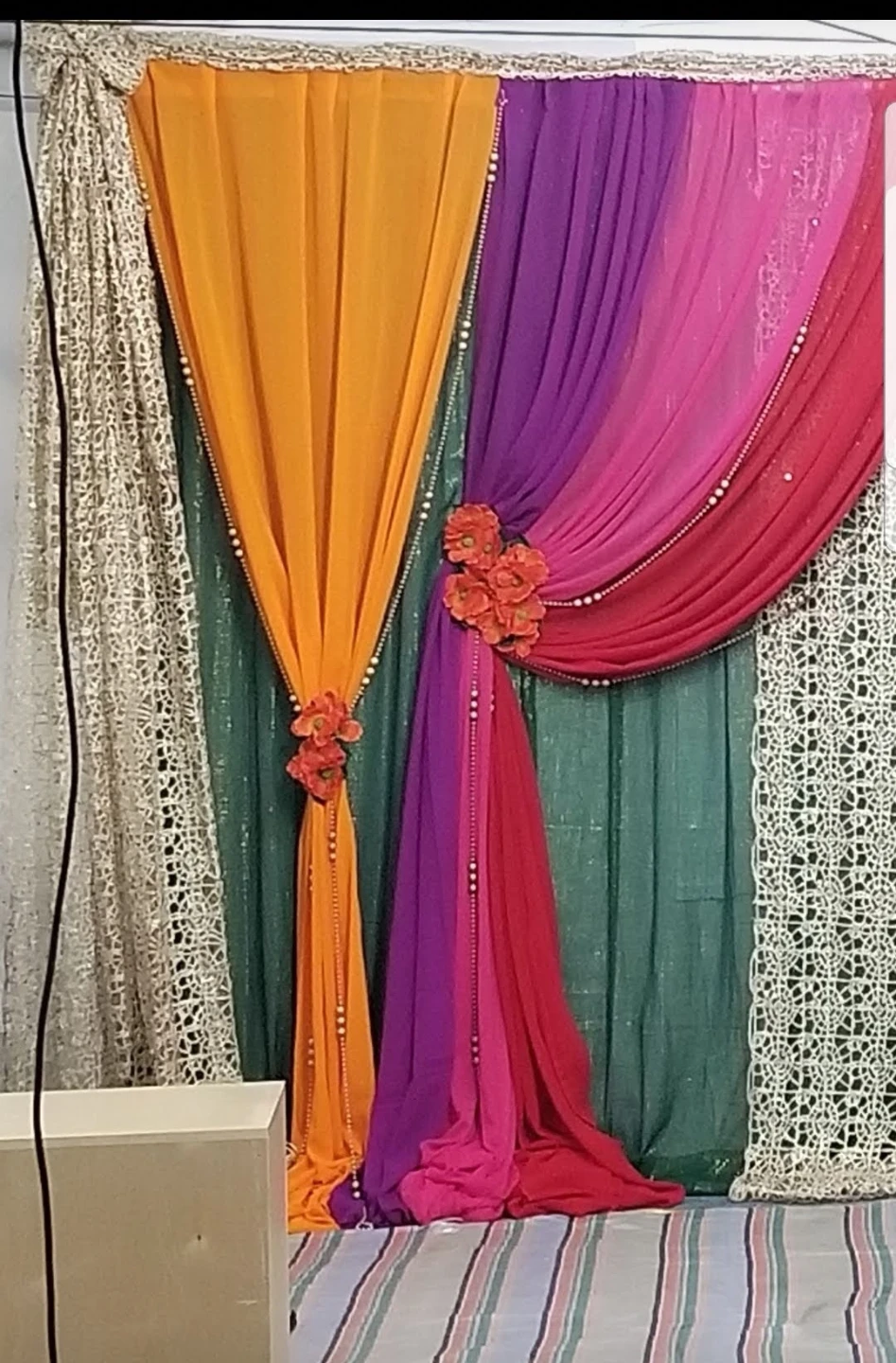 Purple, Pink, and Orange Draping Backdrop Set - photo 2