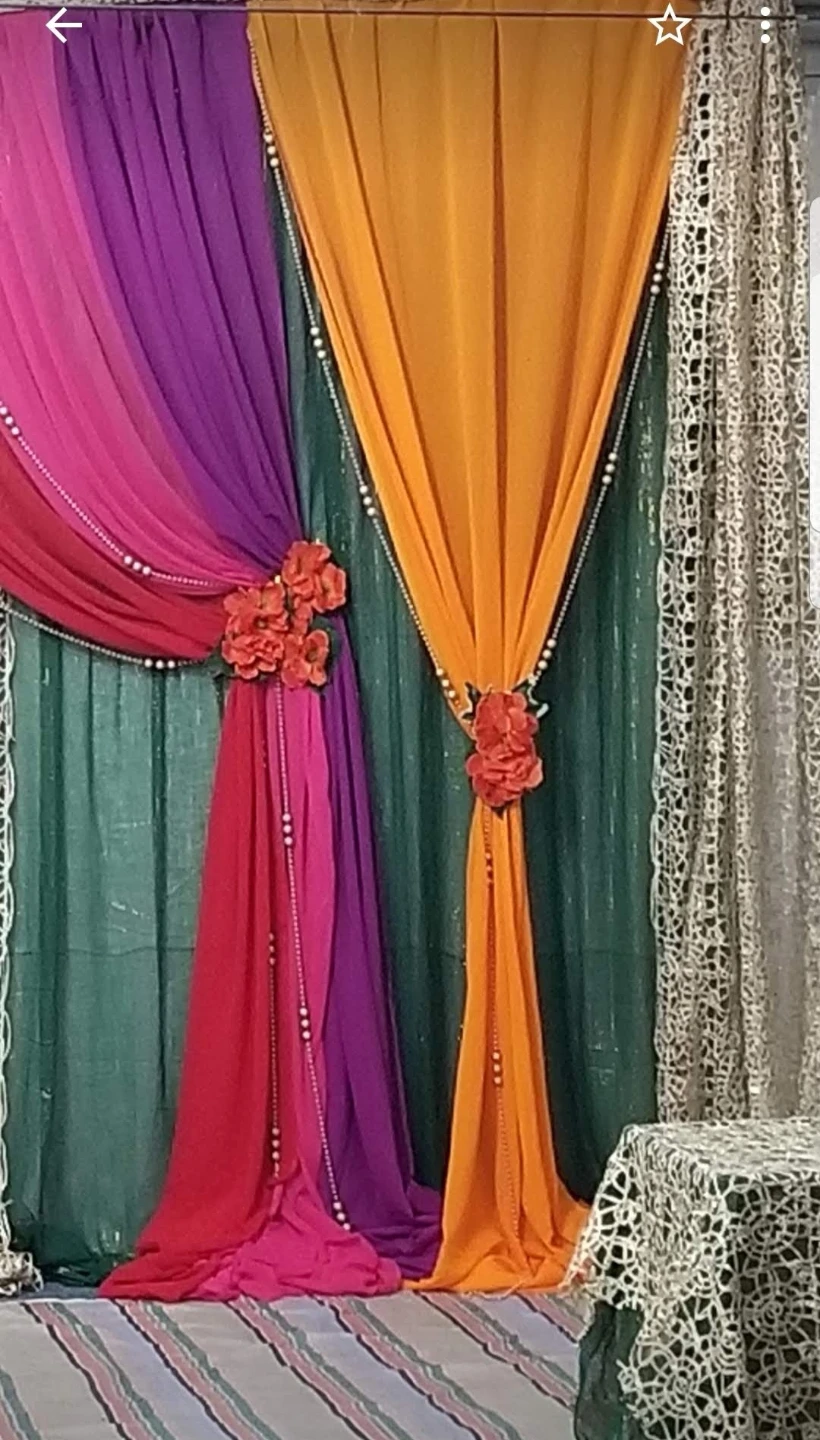 Purple, Pink, and Orange Draping Backdrop Set - photo 4
