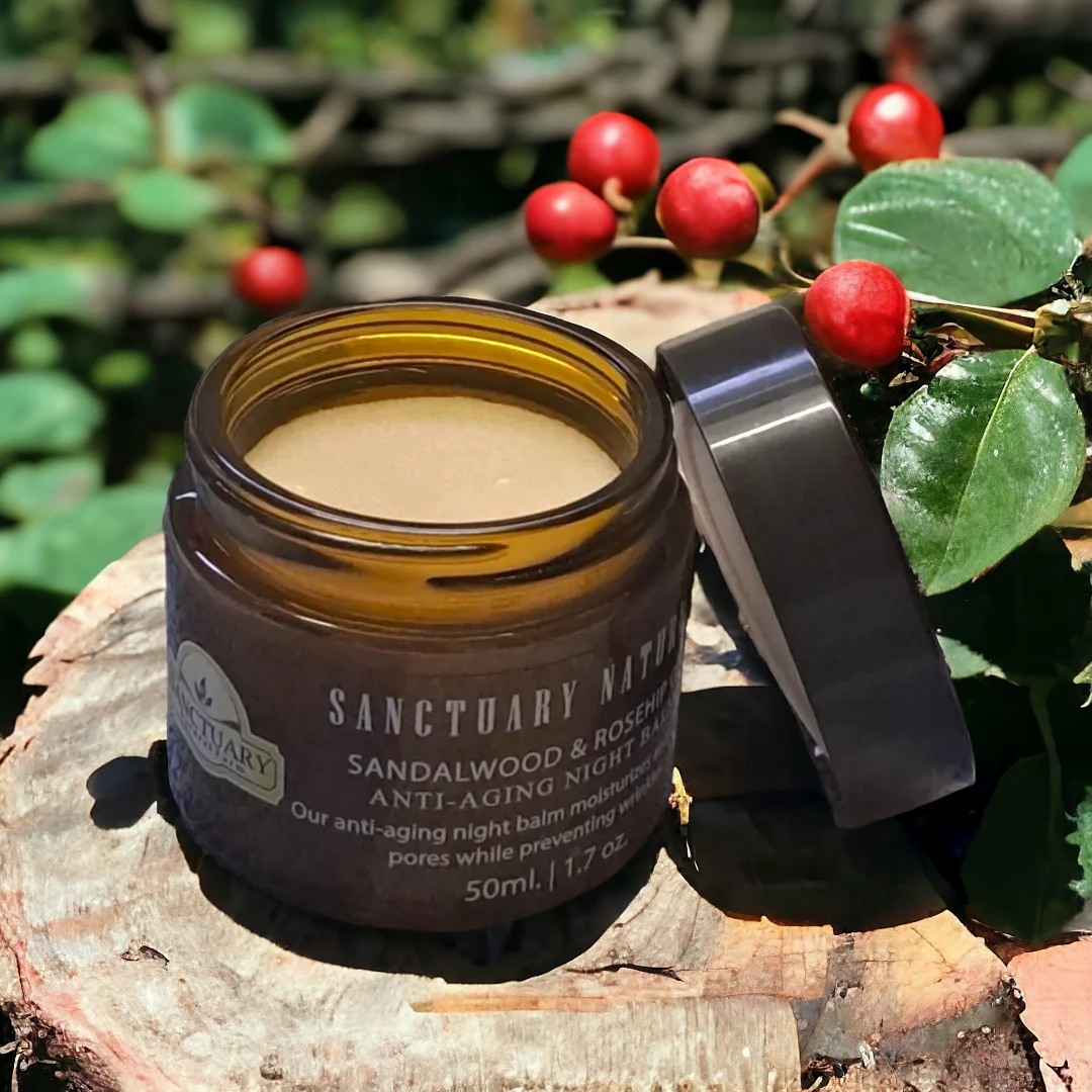 Sanctuary Natural Sandalwood & Rosehip Anti-Aging Night Balm 🏆