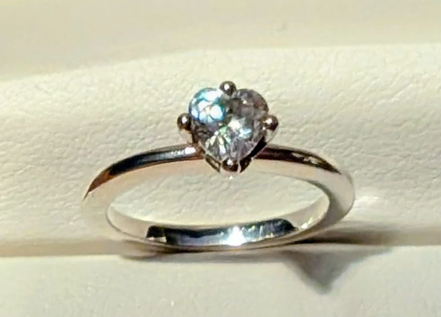 Clear Heart Solitaire Ring | Sterling silver | Pandora Canada