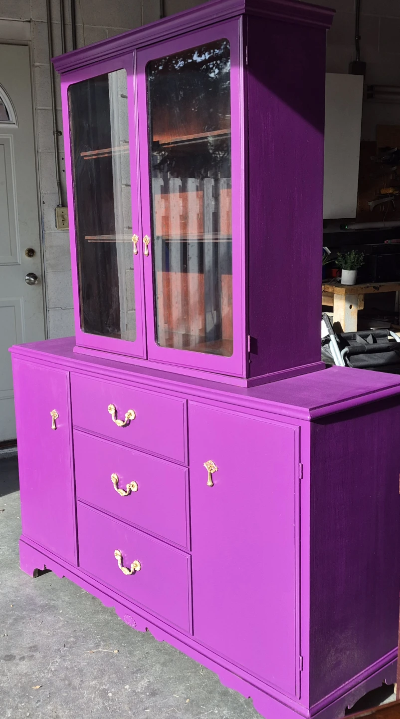 Purple China Cabinet with Drawers - photo 2