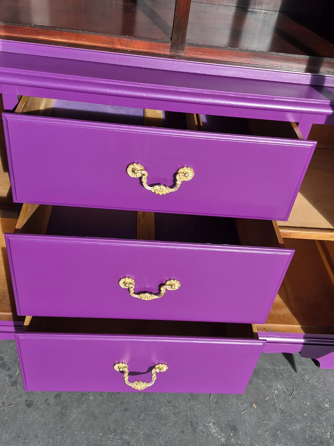 Purple China Cabinet with Drawers - photo 3