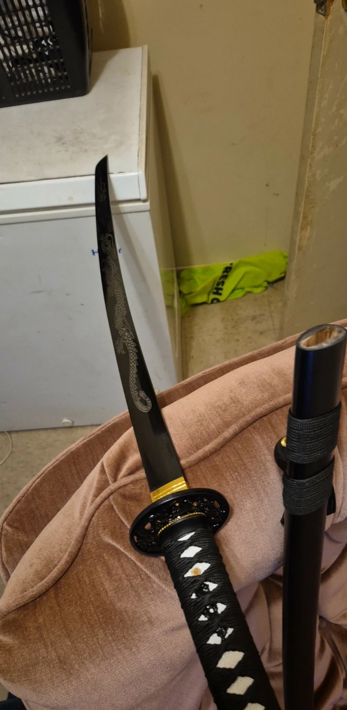 Decorative Katana Sword with Dragon Design - photo 2