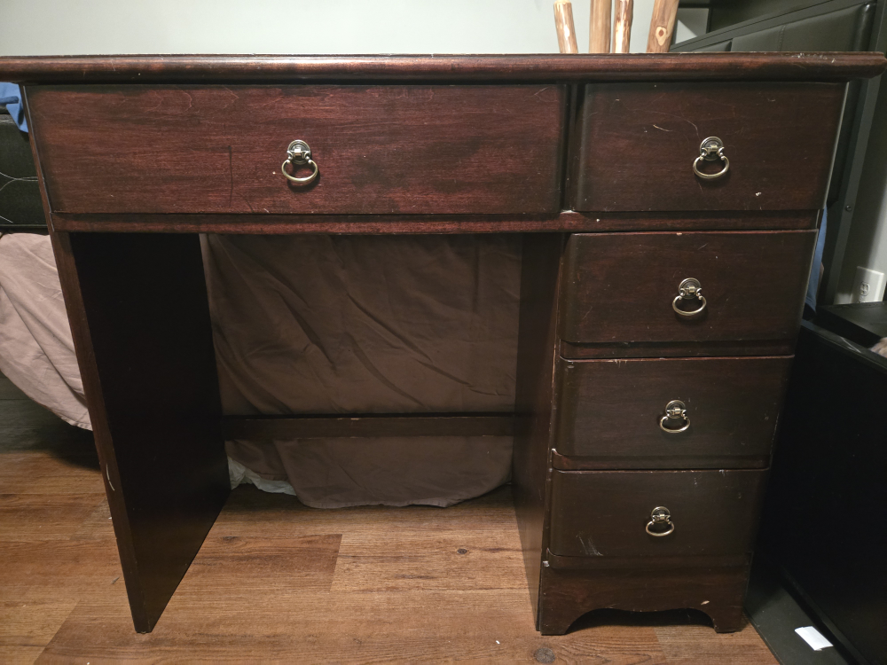 Wooden Desk with Drawers