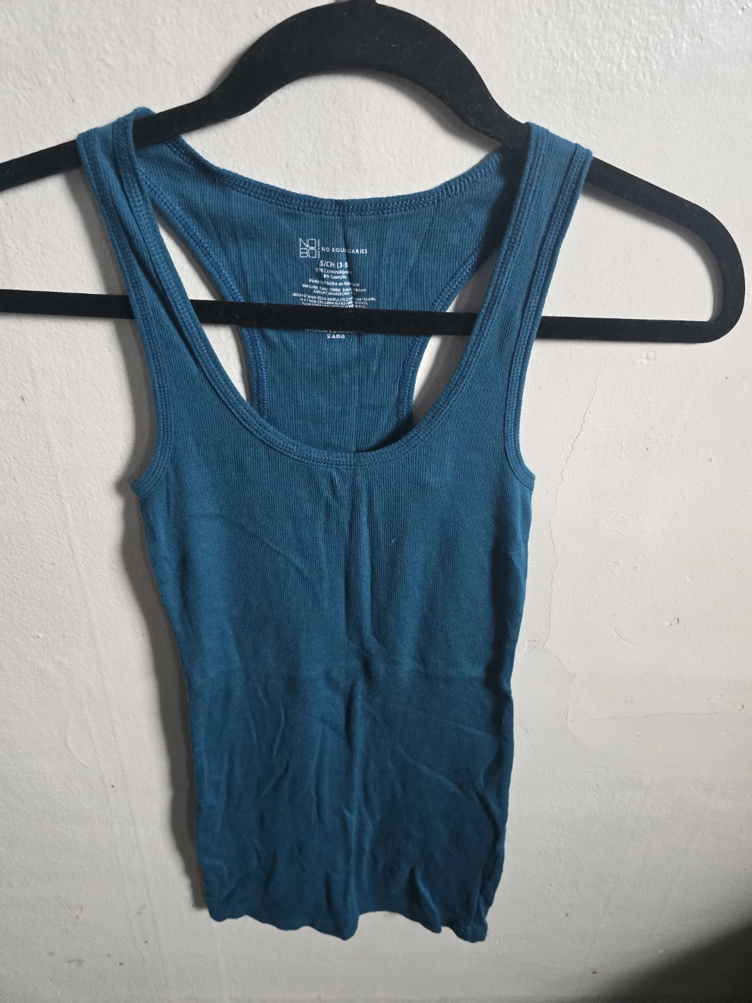 No Boundaries Teal Racerback Tank Top - Small - photo 5