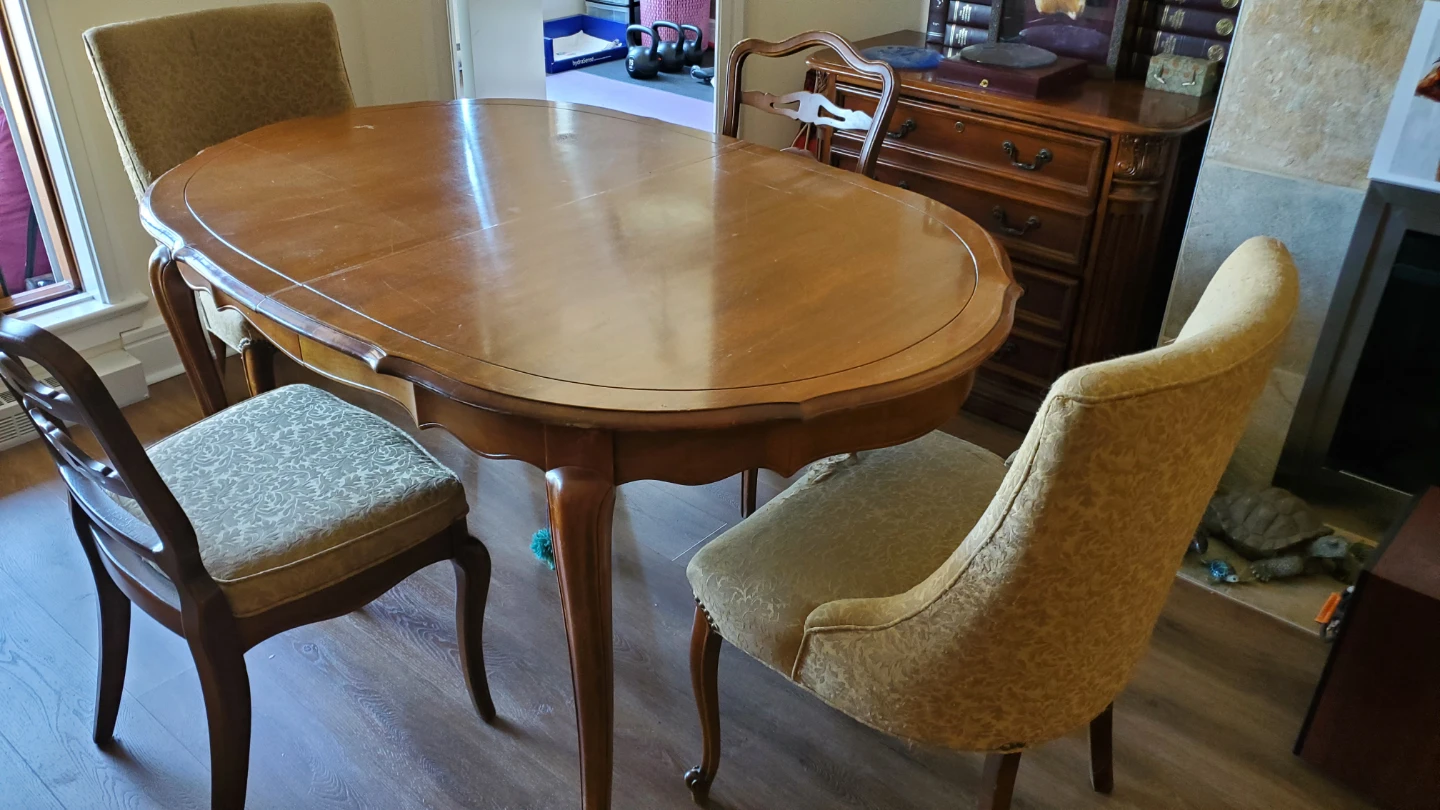Wooden Dining Table with (6) Chairs