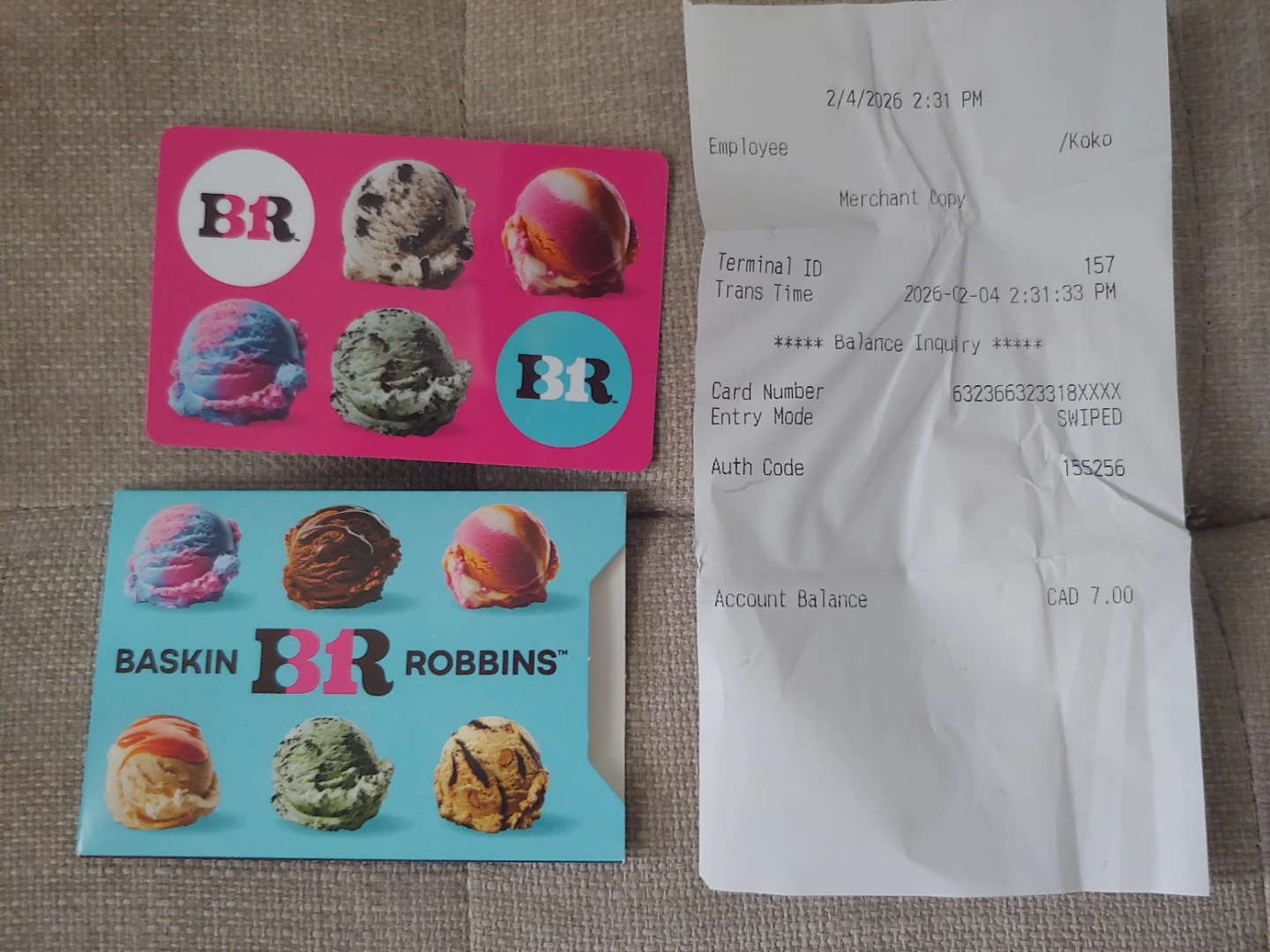 Baskin Robbins $7.00 🏆