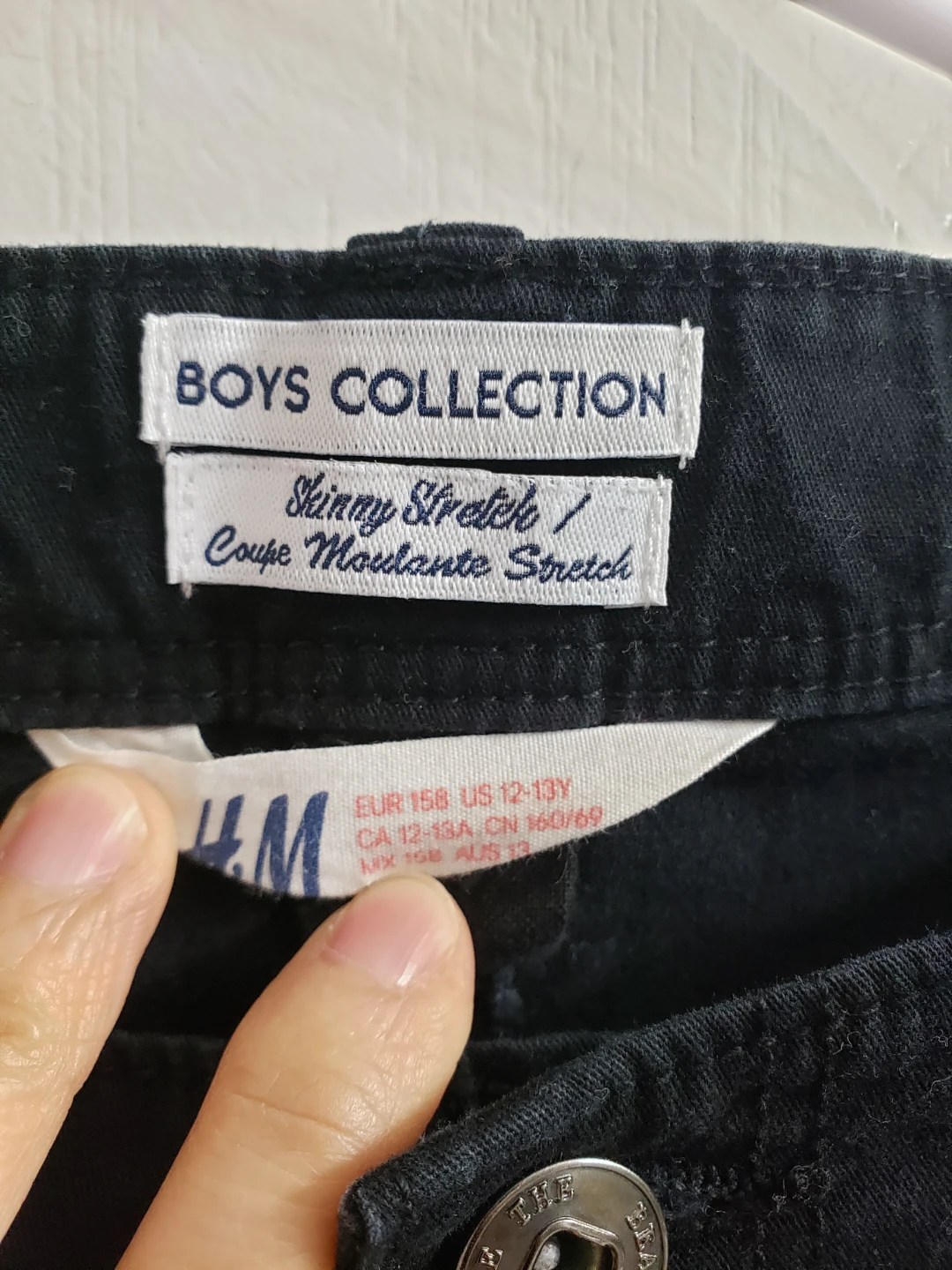 H&M Boys Skinny Stretch Chinos - Black.12 to 13 yrs old - photo 3