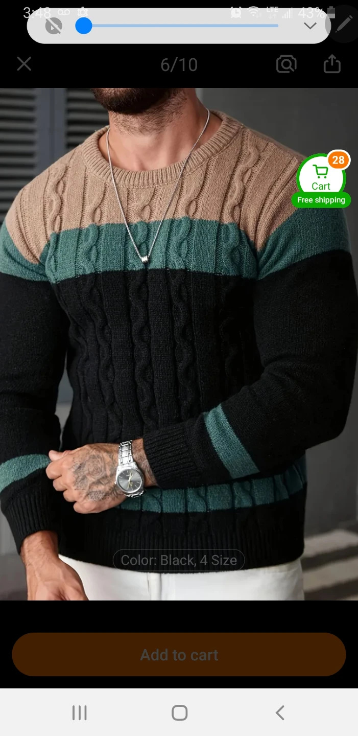 Hand knit made to measure men's sweater