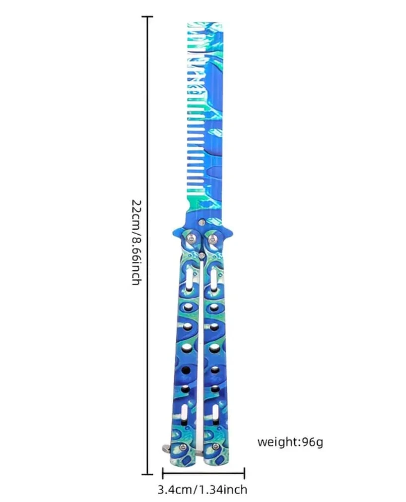 Finger Dancer EDC Foldable Comb Blue🌊Wave - photo 2