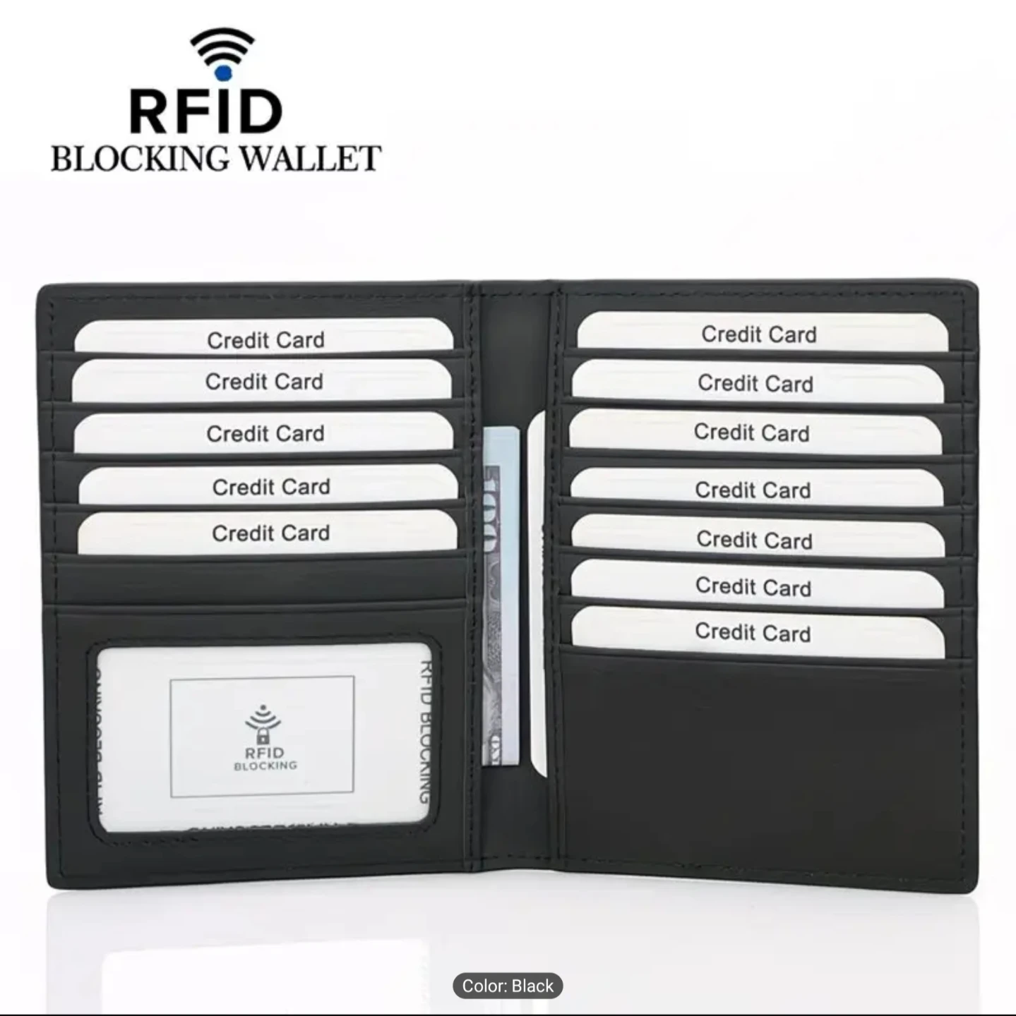 RFID Blocking Wallet - Black - photo 3
