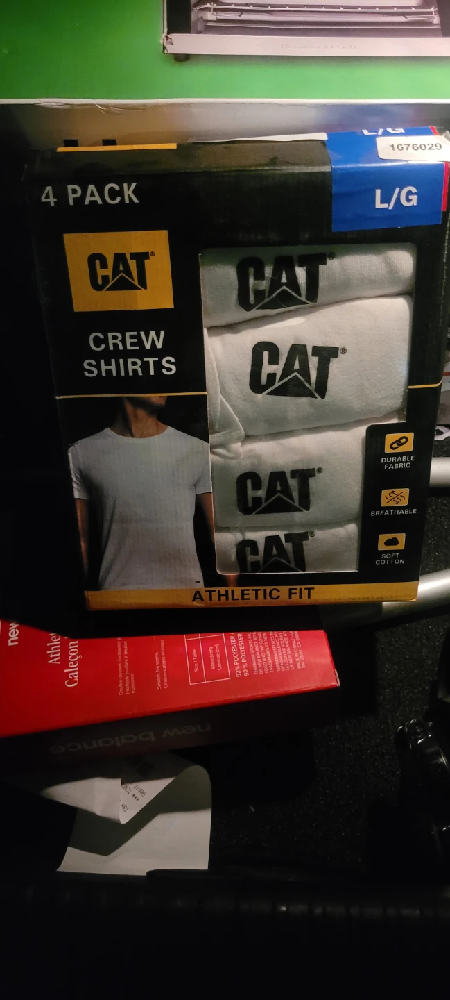 CAT Crew Shirts - 4 Pack, Size L/G