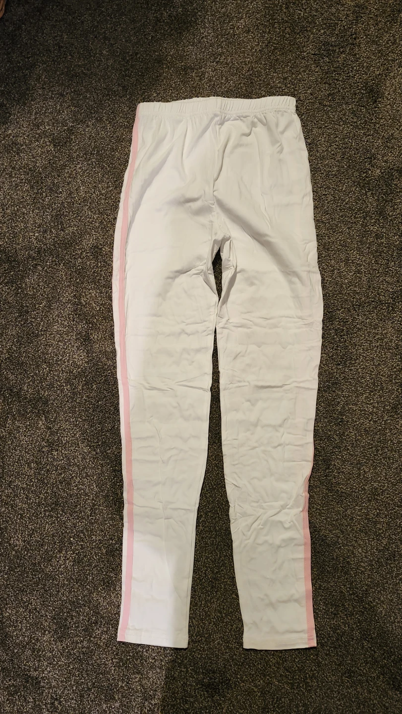 White and Black Athletic Pants with Side Stripes Size 10-12 - photo 5