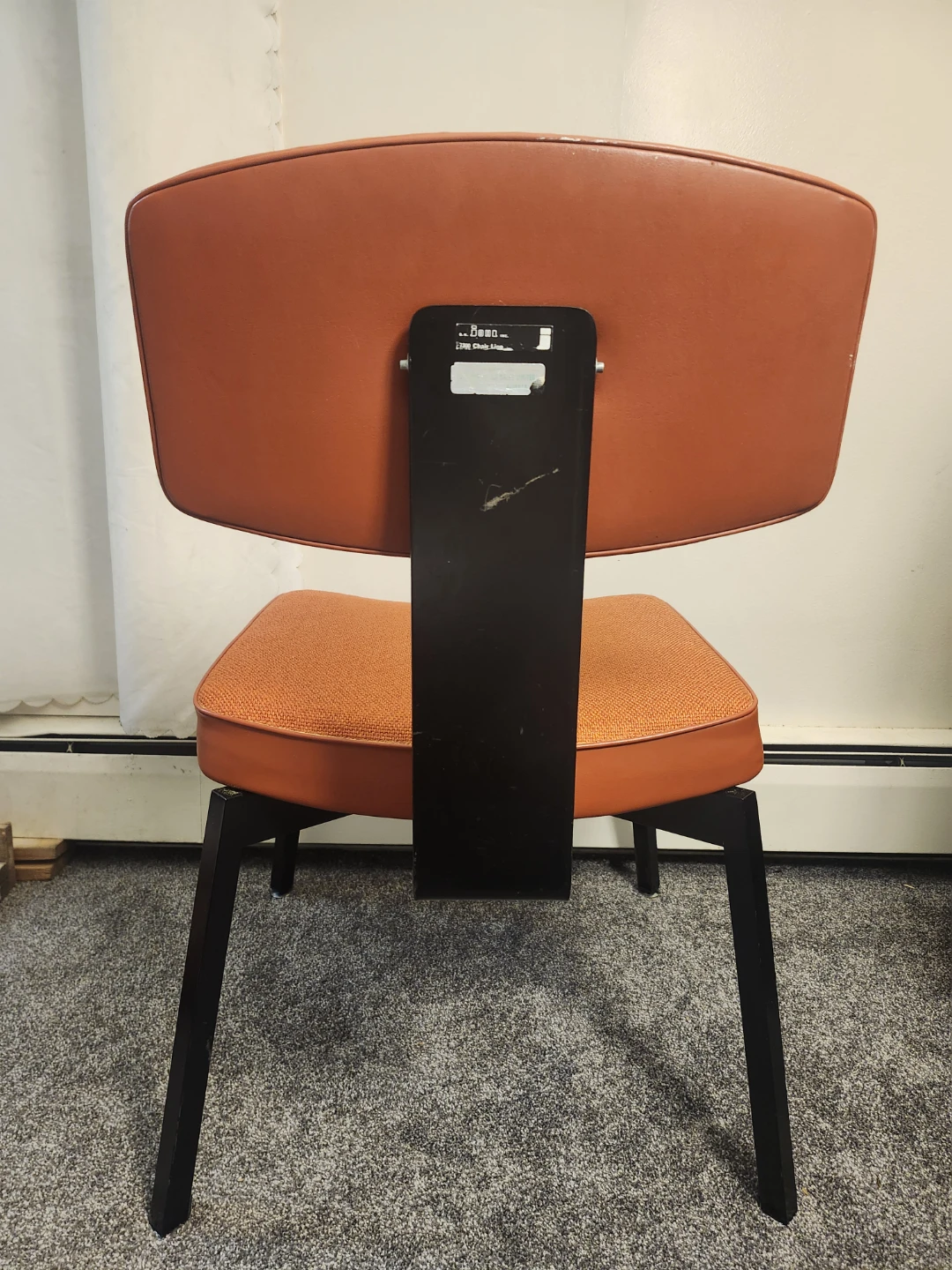 Orange Mid-Century Style Accent Chair - photo 2
