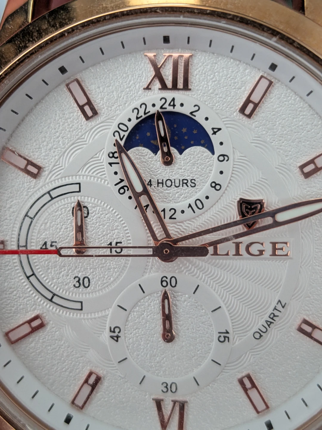 LIGE Dream Analog Watch - Gold Tone