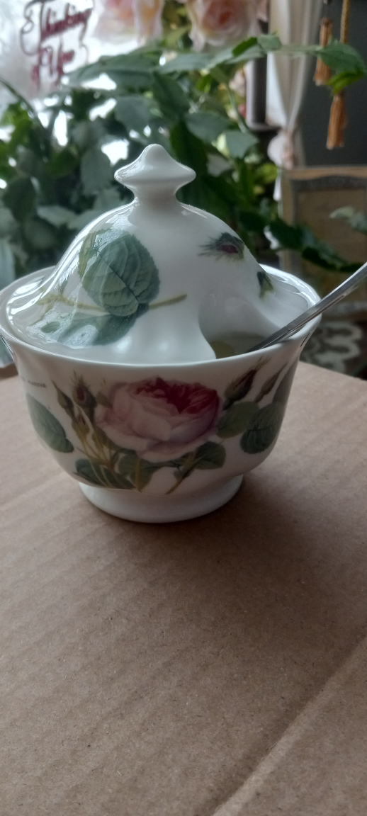 Rose Kirkham Sugar Bowl with Spoon🏆
