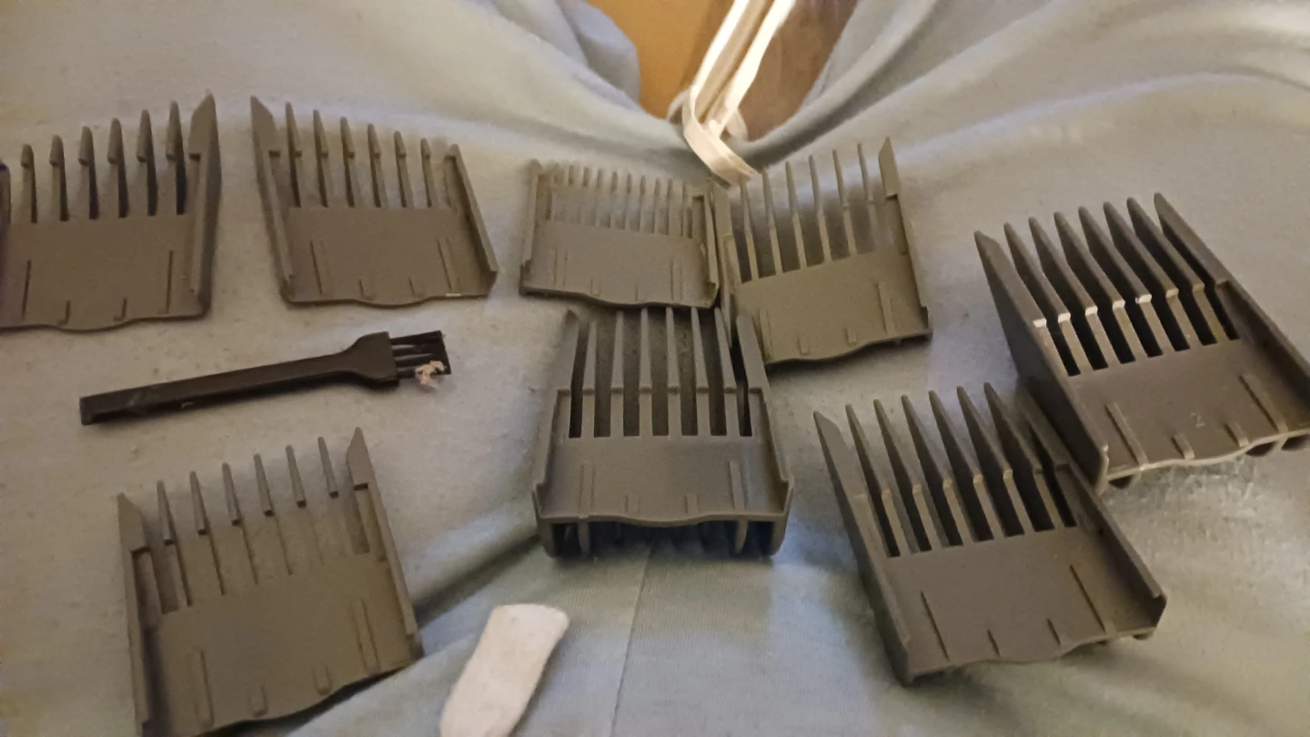Assorted Hair Clipper Guards and Brush