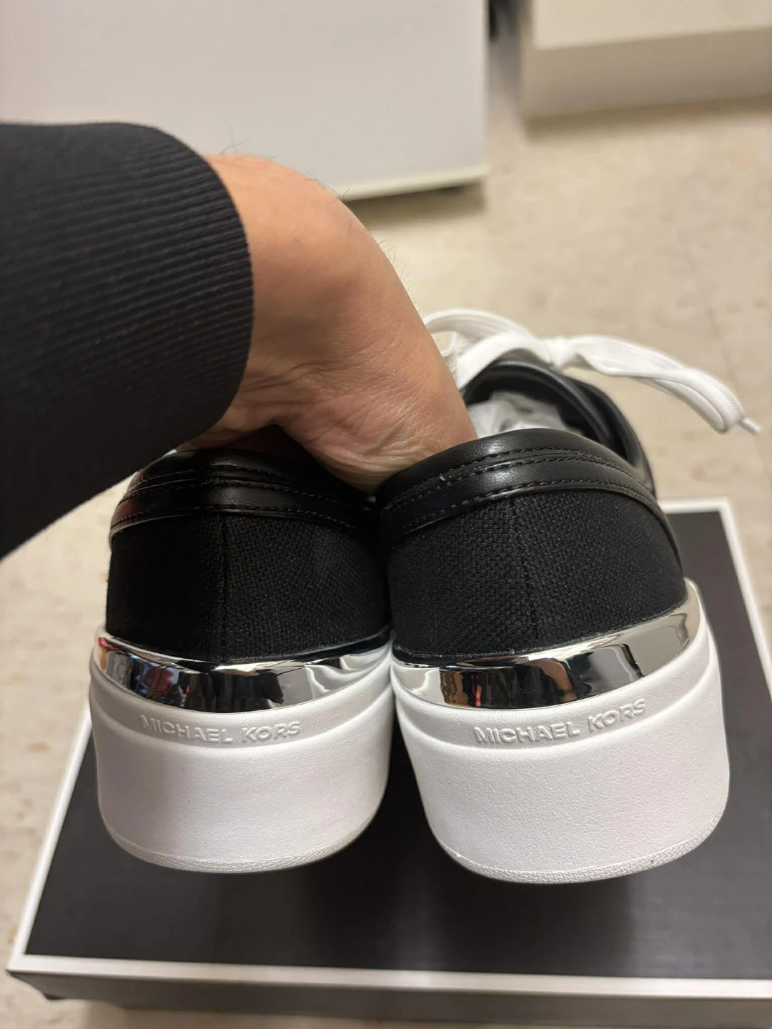 Michael Kors Black Canvas Shoes/Sneakers - Men Size 11.5 - photo 3