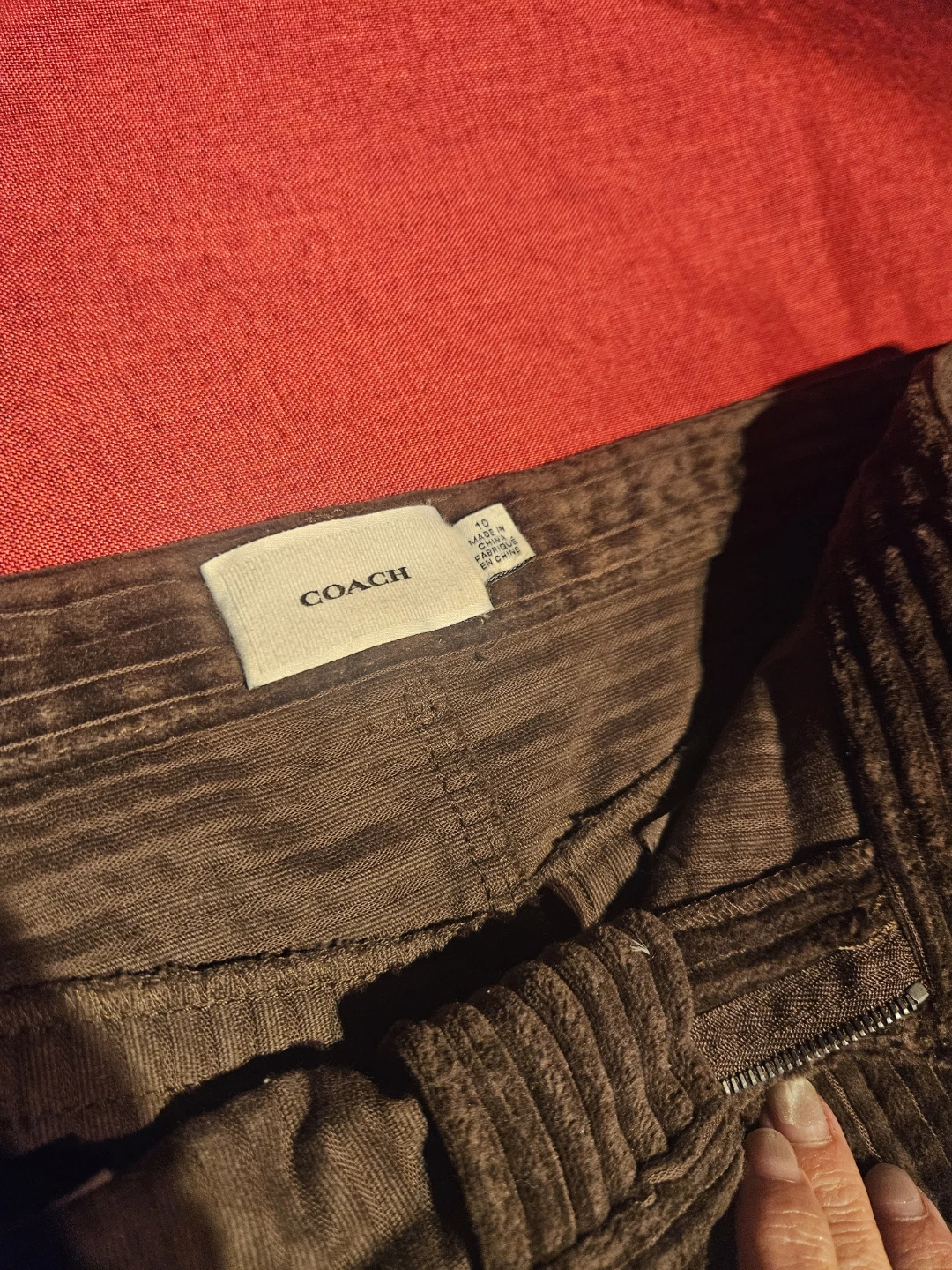 Coach Brown Corduroy Pants - photo 2