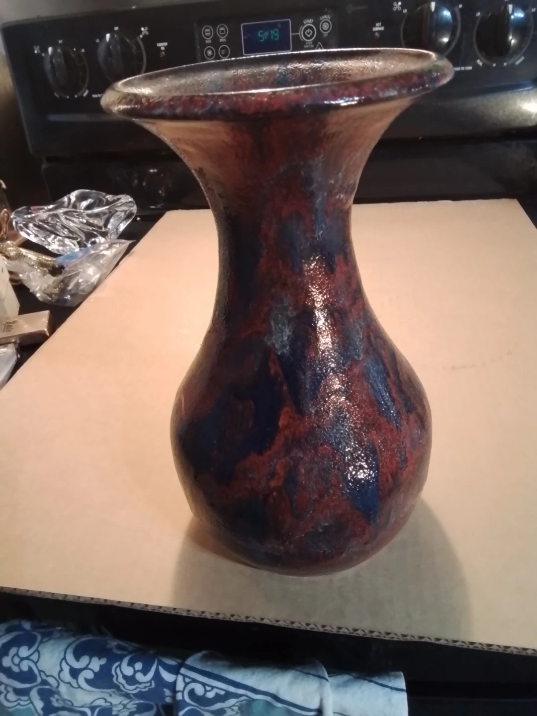 Studio Earthenware Vase Signed Paul 75 - photo 2