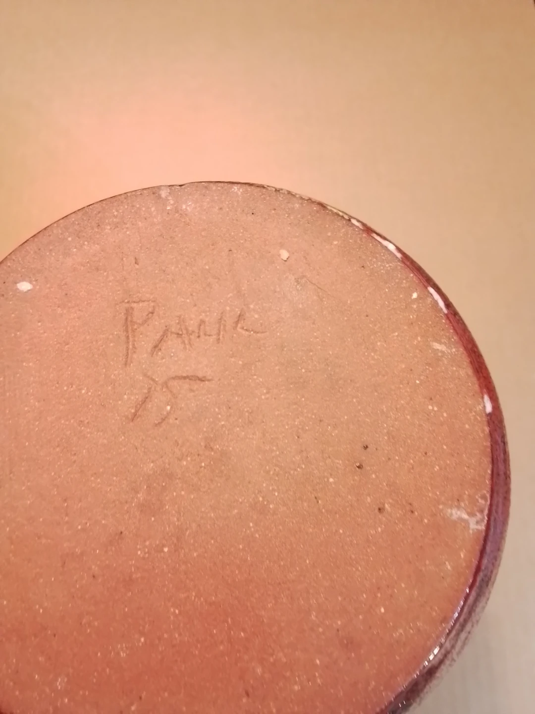 Studio Earthenware Vase Signed Paul 75 - photo 5