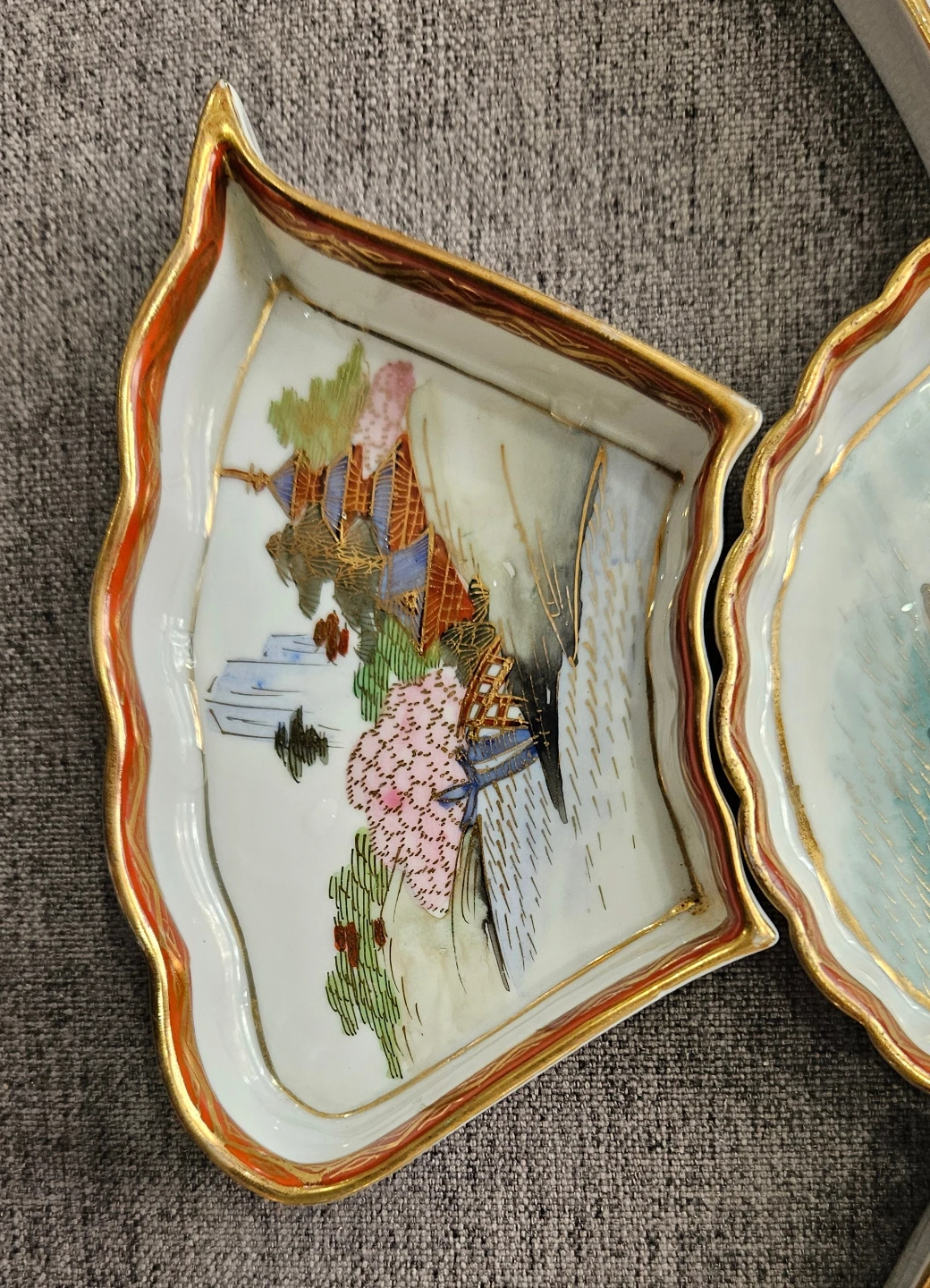 Vintage Japanese Satsuma or Kutani Porcelain Handpainted Set - photo 3