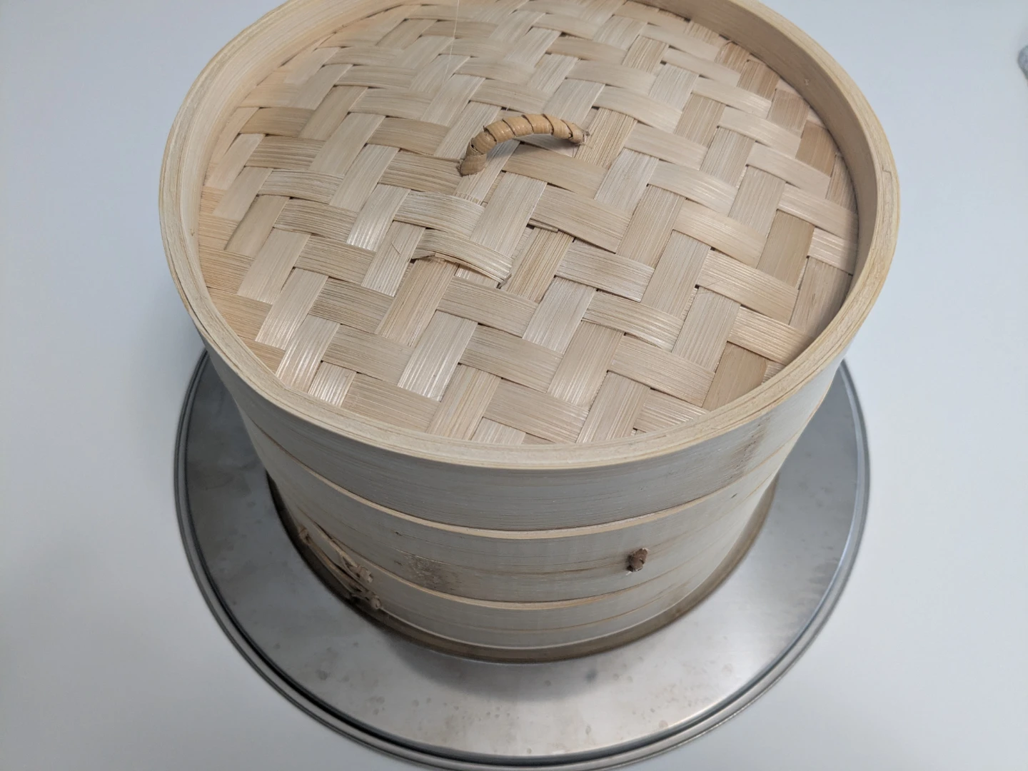 Bamboo Steamer Set with Stainless Steel Adapter Ring - photo 2