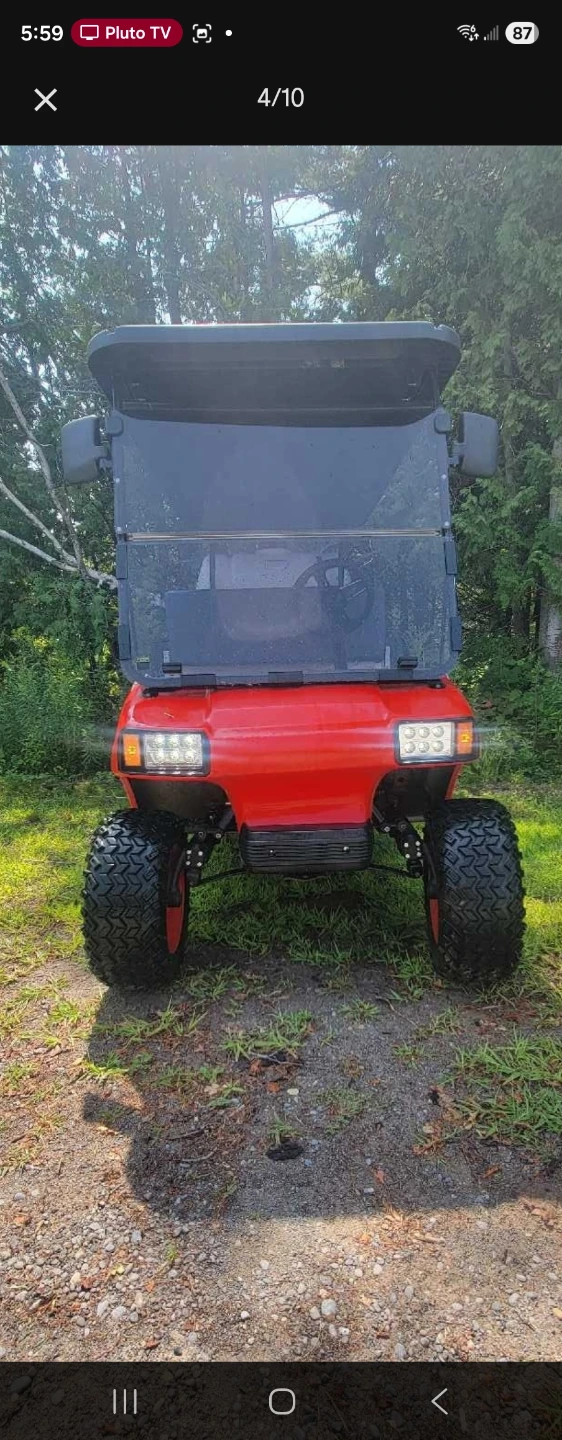 Red Golf Cart with Utility Box - photo 2