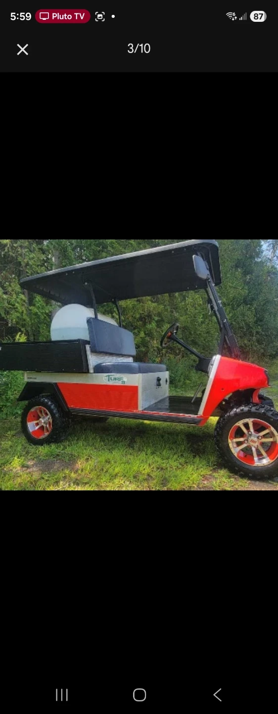 Red Golf Cart with Utility Box - photo 3
