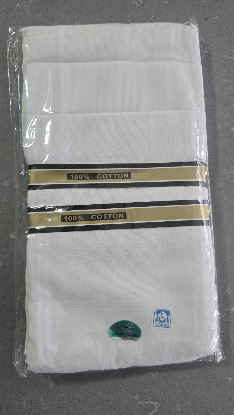 White 100% Cotton Handkerchiefs (one dozenPack)