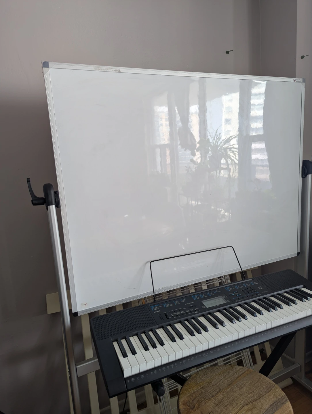 VIZ-PRO Double-Sided Mobile Whiteboard 48 x 36 Inches