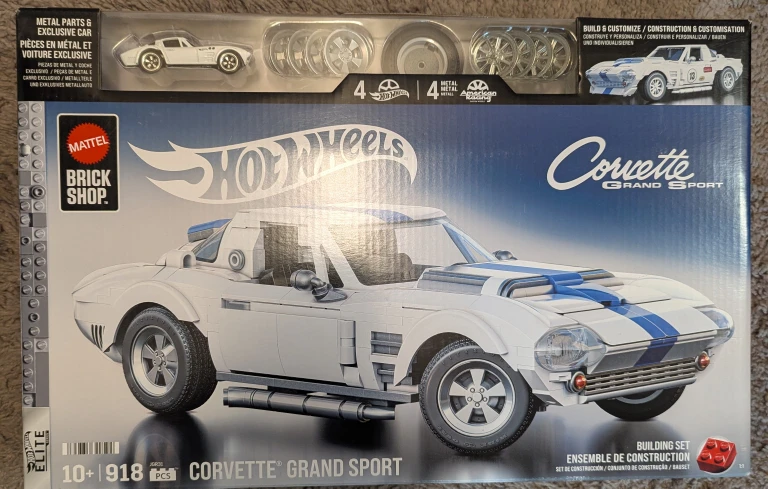 Hot Wheels Brick Shop Corvette Grand Sport Building Set