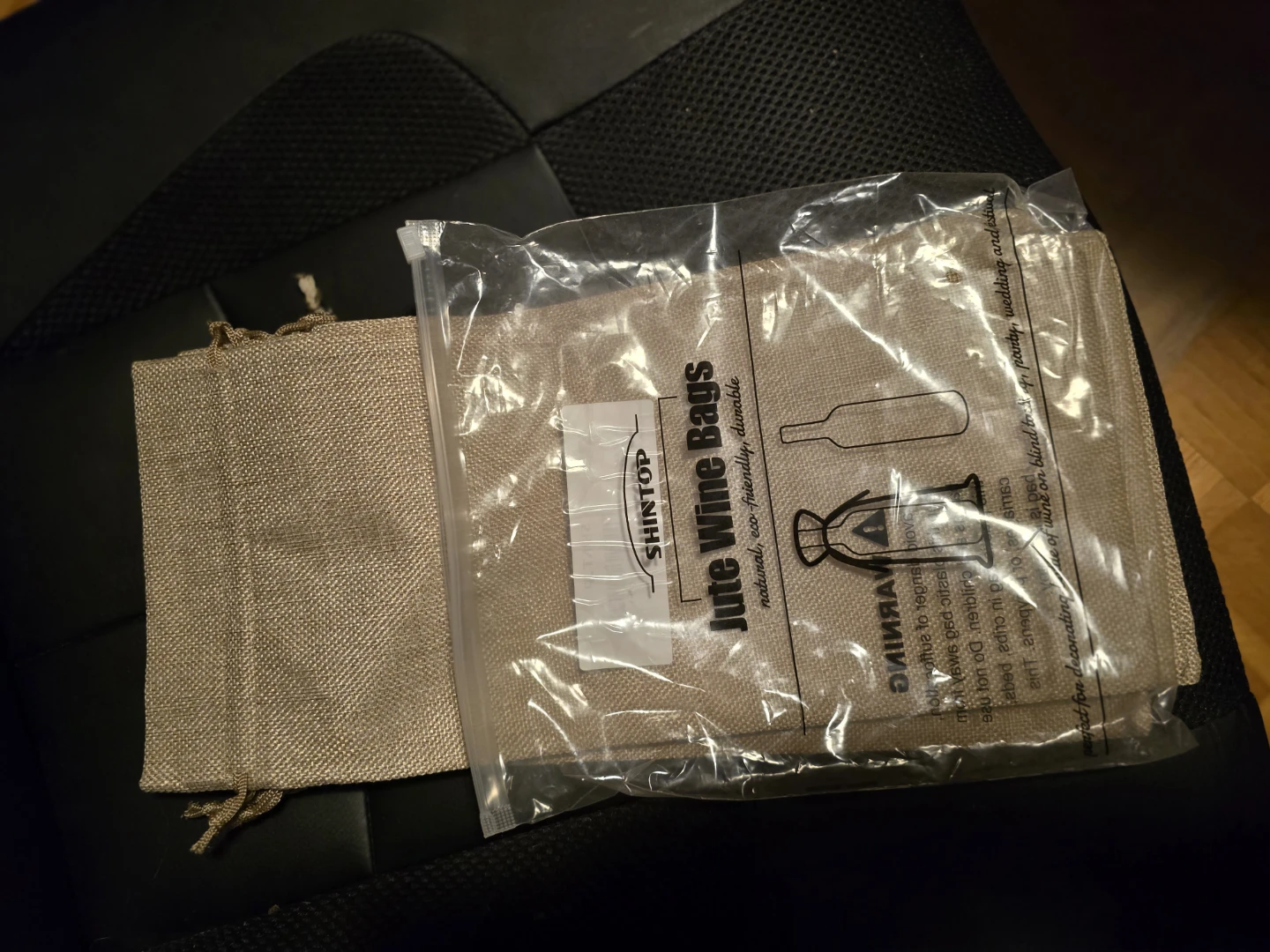 SHINTOP Jute Wine Bags (Set of 5) 🏆